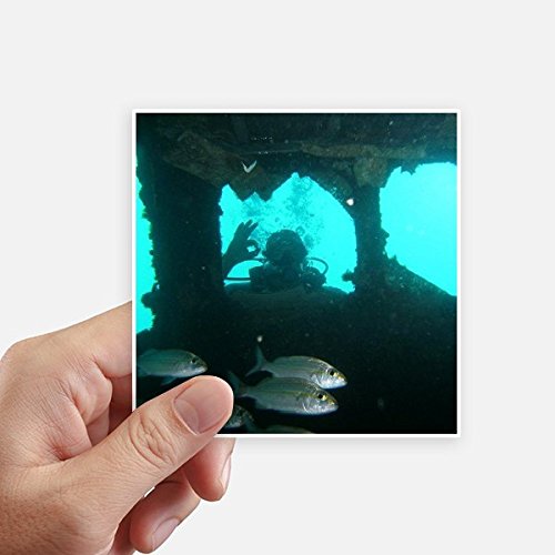 Decal poisson de mer multicolore pour ordinateur portable 8Pcs