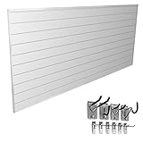 Proslat 33006 Mini Bundle with Slat Wall Panels and Mini Hook Kit, White