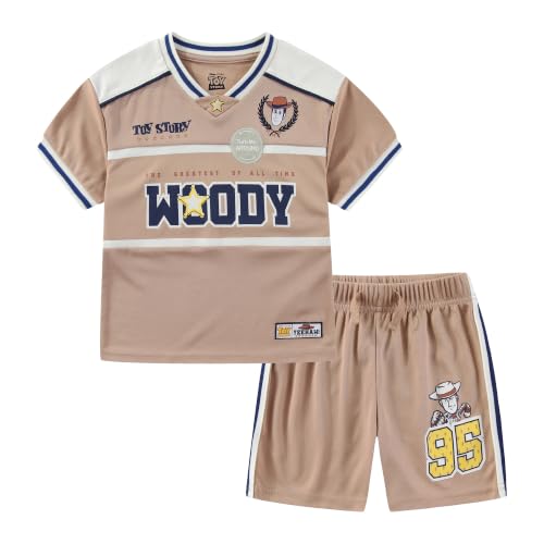 Disney Toy Story Woody Boys Short Sleeve Soccer Shirt and Shorts Set for Toddler