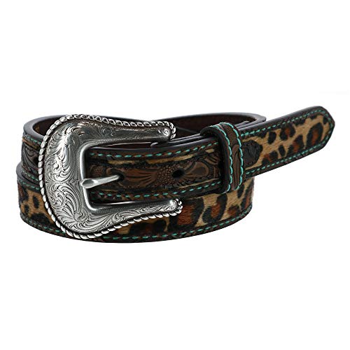 Ariat Girl's Leopard Print Western Belt, 26, Brown #TOP20