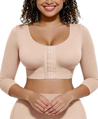 Image of FeelinGirl Arm Compression Sleeve Women Post Surgery Front Closure Bra