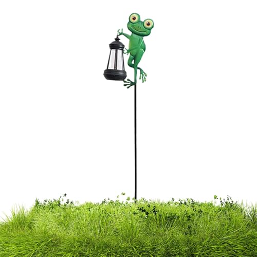Jubilofex Luces Solares Para Jardín Con Estaca,Luz Solar Impermeable Para Senderos Con Forma De Rana | Iluminación Decorativa Para Navidad Halloween Pascua Y Decoración De Senderos Patios Y Estanques
