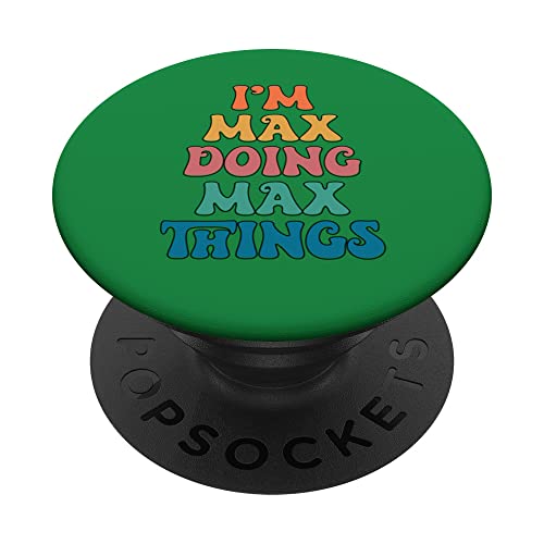 Funny Max Nombre, Max Doing Max Things PopSockets PopGrip Intercambiable