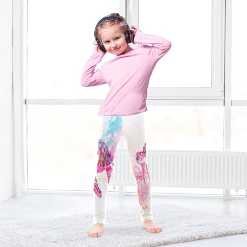 Toddler Girls Leggings Printed Yoga Pants Leggings Marine Turtle Jellyfish Innovative Page Design Soft Dr for Kids4