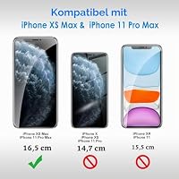 JETech Schutzfolie für iPhone 11 Pro Max/Xs Max, 3 Stück – Ansicht 3