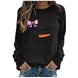 QFVZHY Women's Tee Shirts, Christmas Hoodie Graphic Sweatshirts for Women Holiday Sweaters and...