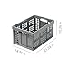Clax® crate | folding box | basket | 48 qt (12 gal) | grey