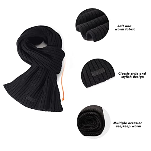 Cacuss Winter Scarf Men Women Long Thick Cable Knitted Scarf Soft Warm Scarves Unisex For Cold Weather #TOP3