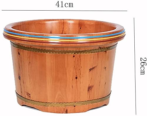 Masajeador de pies spa con tina y barril de madera miniatura 2