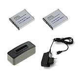 sony dsc-hx20vb 2 Stück Akku, Ladegerät und Netzteil für Sony Cyber-shot Digitalkameras mit NP-BG1 Akku