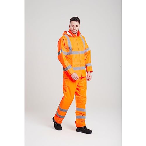 Portwest H440 Herren Leichte Wasserdichte Hi-Vis Regenjacke Orange, XL