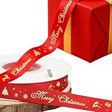 Matériau durable : ce ruban de Noël en polyester, mélange de coton et de polyester floqué est fabriqué en polyester robuste de haute qualité, non seulement offre une durabilité mais améliore également l'attrait général de vos cadeaux