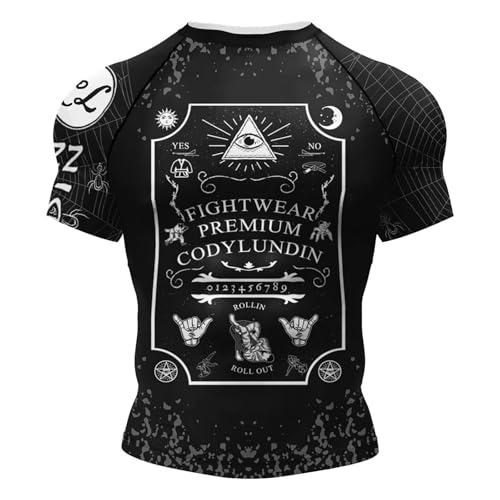 ORBU スポーツ コンプレッション トップス メンズ 半袖 Tシャツ プリント柄 インナー パワーストレッチ アンダー シャツ 吸汗 速乾 通気 トレーニングウェア 夏