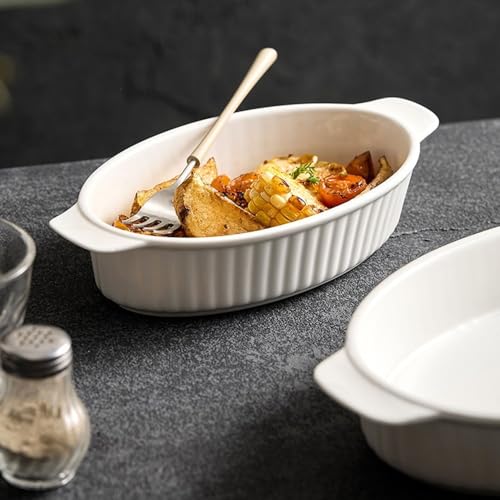 Utensilios para hornear cuenco ovalado ideal para servir lasagnas individuales directamente a la mesa 7
