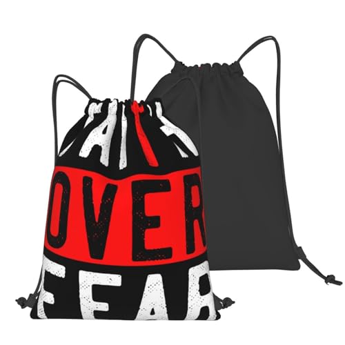 Jesus Christ Christian Faith Over Fear Drawstring Backpack Bag Large Gym Sackpack Yoga Packet2