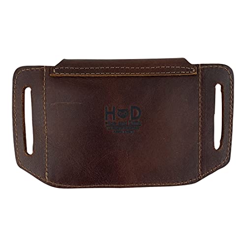 Hide & Drink, Tactical Card Holder, Card Storage, Handmade from Full Grain Leather - Bourbon Brown2