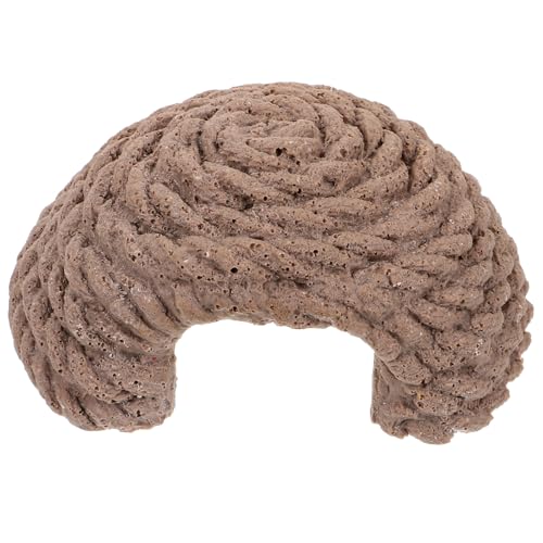 Happyyami Resin Reptile Tank Cave Lizard Hiding Cave Pet Basking Platform Turtle Crawling Place Pet Hideout for Reptiles