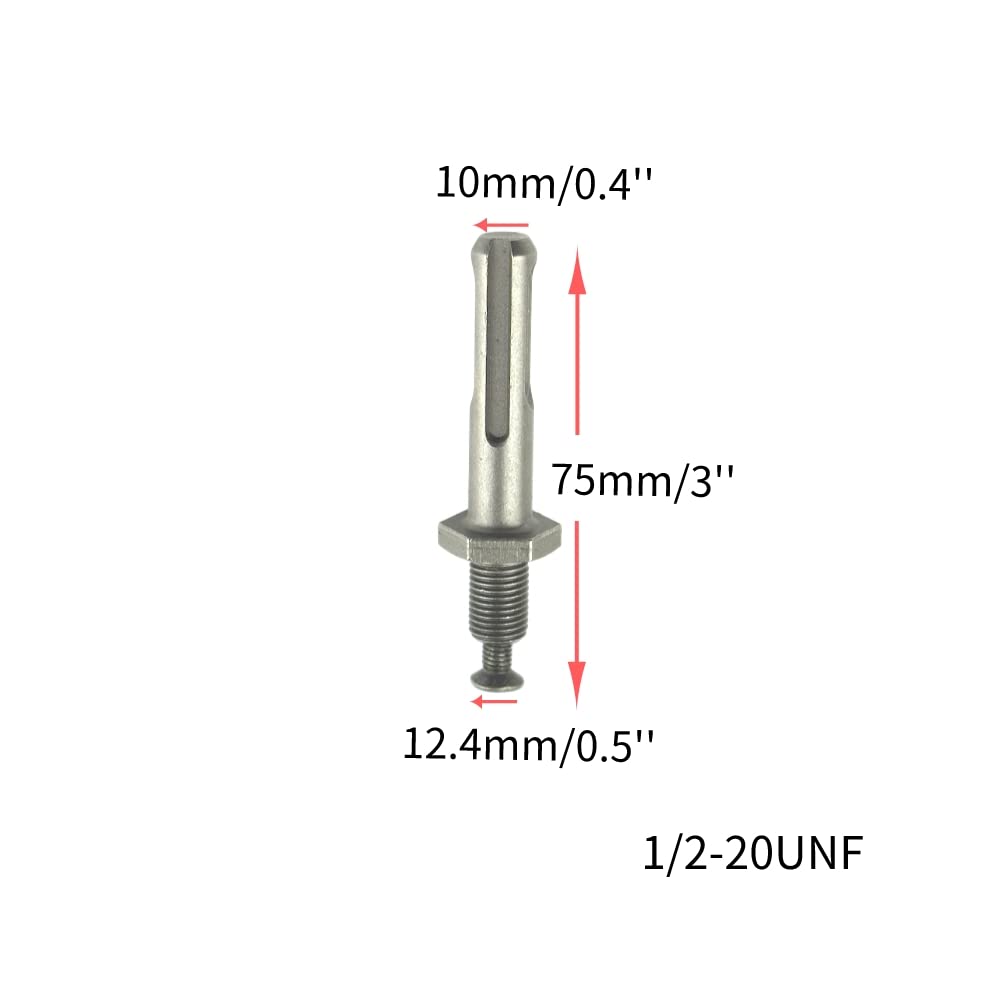 CHANCS 1/2-20UNF Portabrocas 3.0mm-16mm Accesorios para Taladrar con Martillo Eléctrico SDS de Vástago Redondo