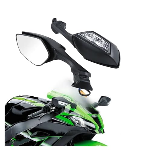 Espejos moto manillar LED para Kawasaki Ninja ZX-10R 2011-2020 y H2 retrovisores homologados 6