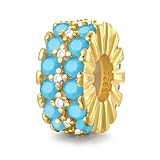 Micoo Abalorio Clip Freno de Plata de Ley 925 para Pulsera y Collar – Abalorio Separador con Circonita 5A Regalo DIY para Mujeres Día de la Madre San Valentín