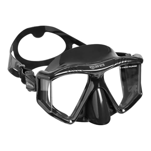 Máscara de buceo Mares de 4 vasos con visión de gran angular y purga nasal integrada