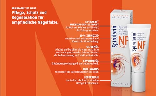 Spirularin NF Salbe – Intensive Pflege bei Nagelfalz-Entzündungen | Effektive Nagel- und Fußpflege von ocean pharma | Mit Spiralin® und wertvollen Pflegewirkstoffen für gesunde Nägel & Haut