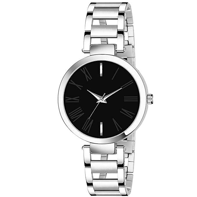 Womens Watch/Multi Function/Work Wear/Silver Metal/Mineral Crystal, Quartz, Analog, Wrist Watch (Black) (B0C5XXDXW2) Amazon Price History, Amazon Price Tracker
