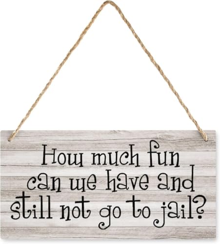 How Much Fun Can We Have and Wood Sign