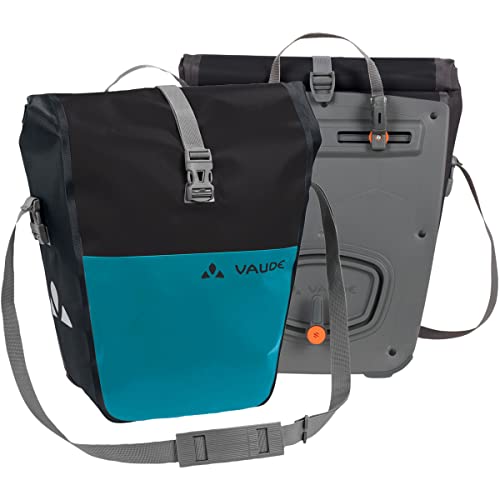 VAUDE Fahrrad Hinterradtasche Aqua Back Color, 2er Set, Made in Germany, Black/Alpine Lake, Einheitsgr&ouml;&szlig;e