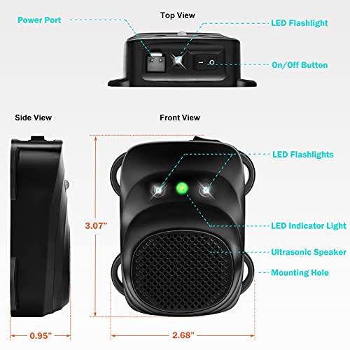 Loraffe 2 Pack Under Hood Animal Repeller Car Rat Repeller Rodent Repellent Ultrasonic Mouse Deterrent For 12V 24V Vehicle Automobile Get Rid Of Mice In Car Engine With Ultrasound And Led Flashlights #TOP1