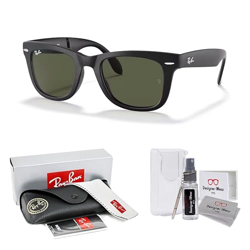 Ray-Ban RB4105 FOLDING WAYFARER Sunglasses For Men For Women+BUNDLE with ACCESSORY EYEWEAR KIT2