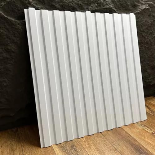 Kit 20 Placas 3d Modelo Ripado Pvc 50x50 Decorativa Sala Quarto