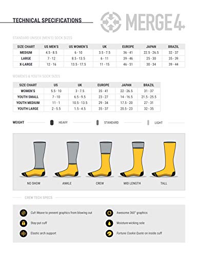 MERGE4 Colby Phillips Velociraptor Youth Unisex Crew Kids Sock4