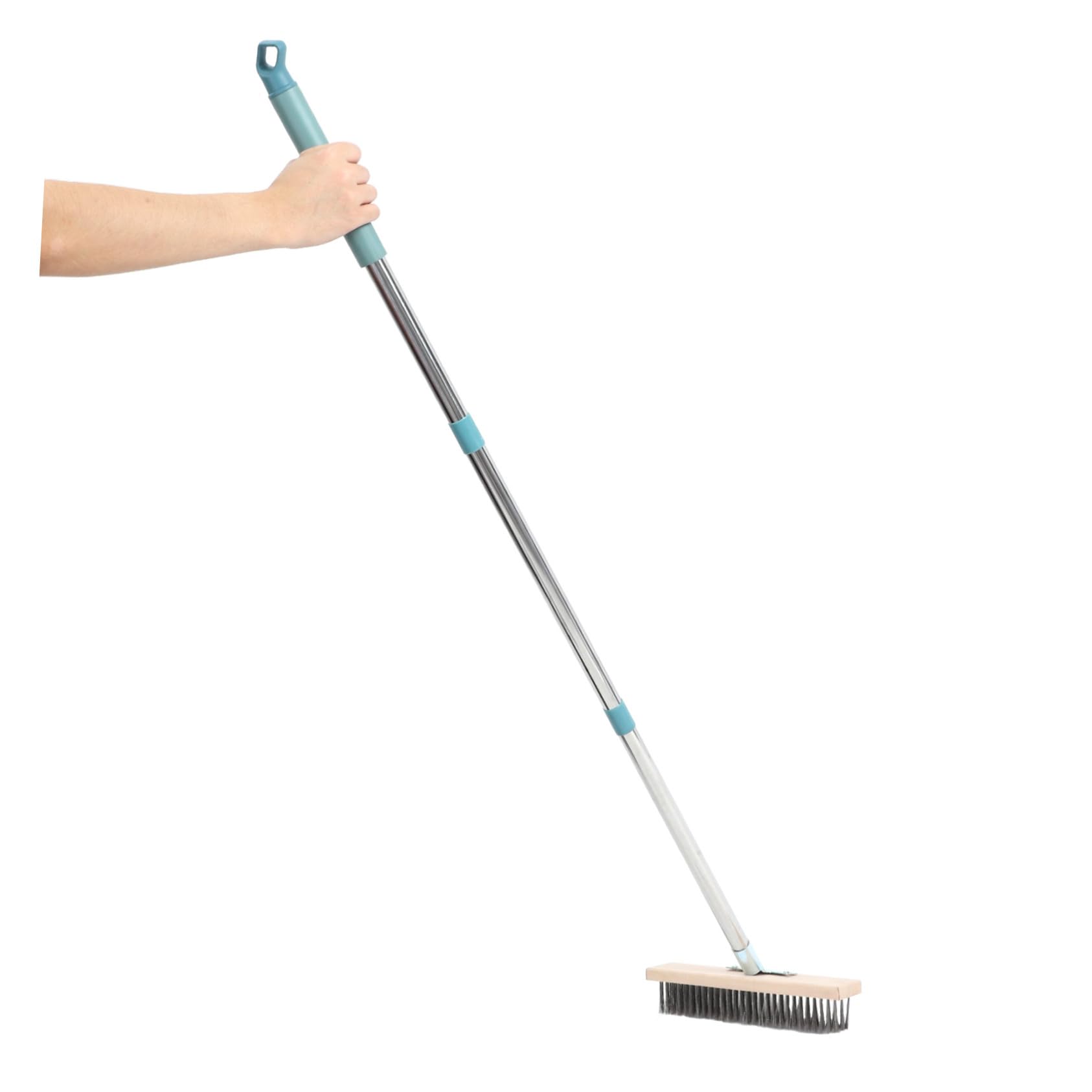 LIFKOME Herramienta de Limpieza con Cepillo para Pisos de Jardín Cepillo de Cerdas Rígidas de Acero Inoxidable para Superficies Rugosas para Limpiar Piedras y Exteriores