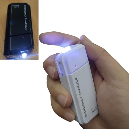 LZDICITARU Battery Operated Phone Charger Emergency USB Battery Powered Small Power Bank Portable 2 AA Batteries Powered Outlet の商品画像 5