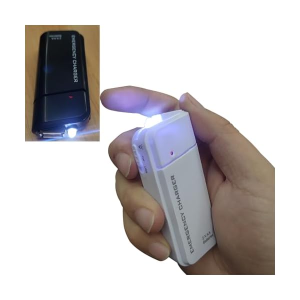 Battery Operated Phone Charger Emergency|USB Battery Powered Small Power Bank Portable 2 AA Batteries Powered Outlet. (White) - Image 7