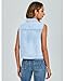 luvamia Denim Vest Shirt Women Blue Crop Top Western Vest Women Women'S Vest Distressed Jean Jacket Vest Cropped Tops For Women Fall Outfits For Women 2025 Size Medium Size 8 10