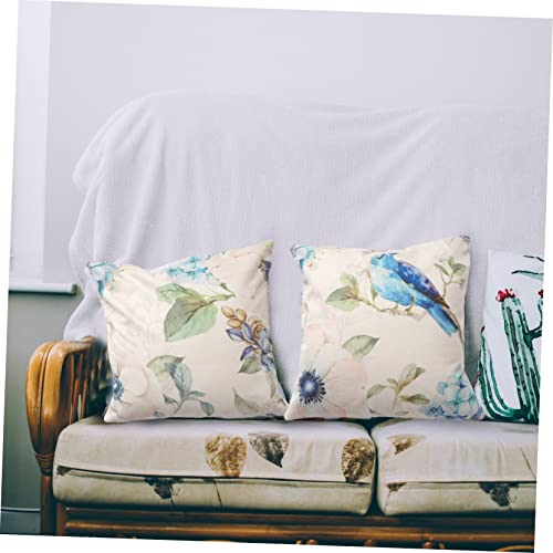 Housse de Coussin Fleurs et Oiseaux pour Créer un Cocon Apaisant au Salon - 5