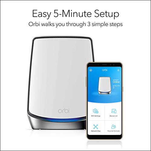 Image of Netgear - Orbi AX6000 Tri-Band Mesh WiFi System (3-Pack) RBK853-100NAR (Renewed)