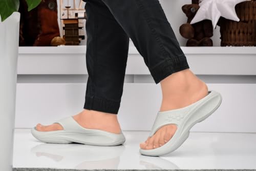 Image of HEALTH FIT Super Soft Ortho Care Bounce Back|Anti-Skid & Comfortable Stylish Light weight |Waterproof Slipper for Daily Use| Flexiable for Men's HF11 Light Grey