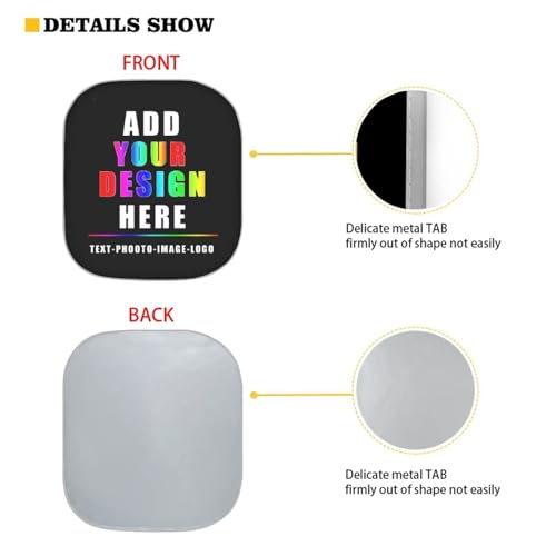 Image of Customized Sunshade Visor Foldable 2-Piece Car Windshield Sunshades Auto Sun Visor Heat Protection Removable Automotive Accessories Fit Car Front Window for Trucks SUV Van