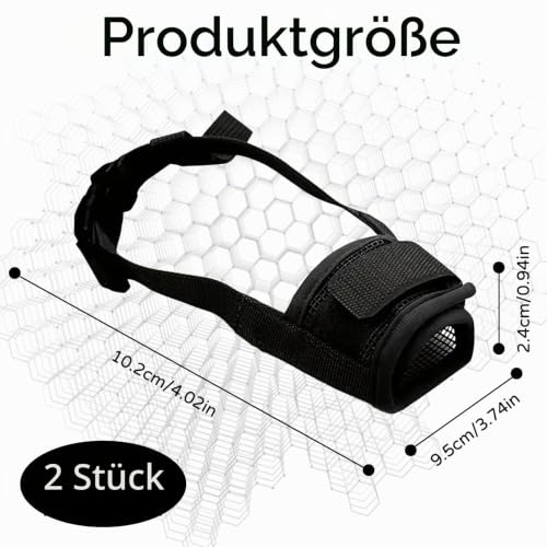 2 Stück MaulkorbKleineHunde,Maulkorb,MaulkorbMittlere Hunde,Hundemaulkorb,MaulkorbFür HundeVerstellbare Schlaufe Weicher MaulkorbVerhindert,Für Kleine Große UndHunde(Schwarz, Klein)