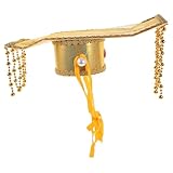 Artibetter Chapeau de Cosplay Style Oriental Chinois Ancien en Carton Léger Or Accessoire pour Décoration et Port Quotidien, Facile à Porter et Stable