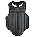 Wesing Martial Arts Muay Thai Boxing Chest Protector MMA Sanda Chest Guard (Black, L)