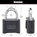 Master Lock Black Combination Padlock, Set Your Own Combo Lock, Weather Resistant Indoor and Outdoor Padlock with Code for Gym Locker, Gate, Shed, 178D
