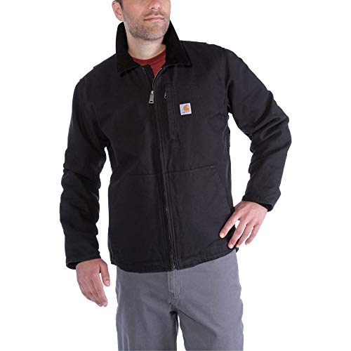Carhartt Men's Full Swing Loose Fit Washed Duck Fleece-Lined Jacket2