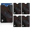 WJRQD 5 Pcs RFID Porta Carte, Antitaccheggio Porta Carte di Credito, Protezione RFID per porta carte di credito anti-frode, RFID Protection Card, Proteggi carte di credito contactless custodia, Nero