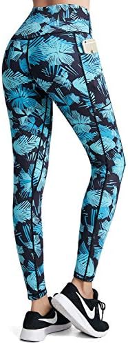 FETY Women's High Waisted Pattern Leggings Full-Length Yoga Pants