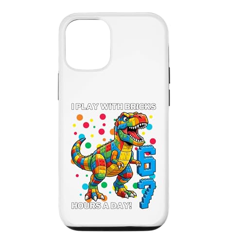 I Play With Bricks 6 7 Hours Per Day Dino T�V���c �X�}�z�P�[�X iPhone 12/12 Pro �p