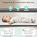 Cowiewie Bassinet Bedside Sleeper,Baby Bassinet Slides Over Bed,5-Height Adjustment & Breathable All-Mesh Wall Bedside Bassinet for Baby,Space-Saving Bedside Crib, Height(37.4-41.3